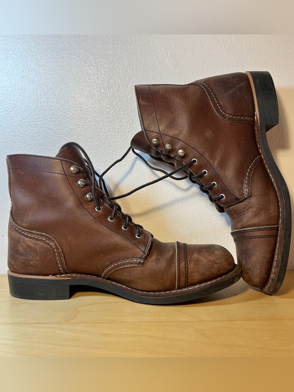 Red Wing Iron Ranger Boots Vibram Soles Brown Women's 9.5